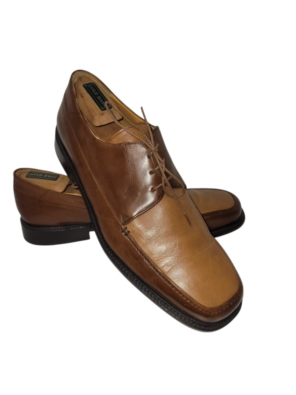 MEZLAN Men's Brown Combination Genuine Leather Lace-Up Dress Shoes Size 12M